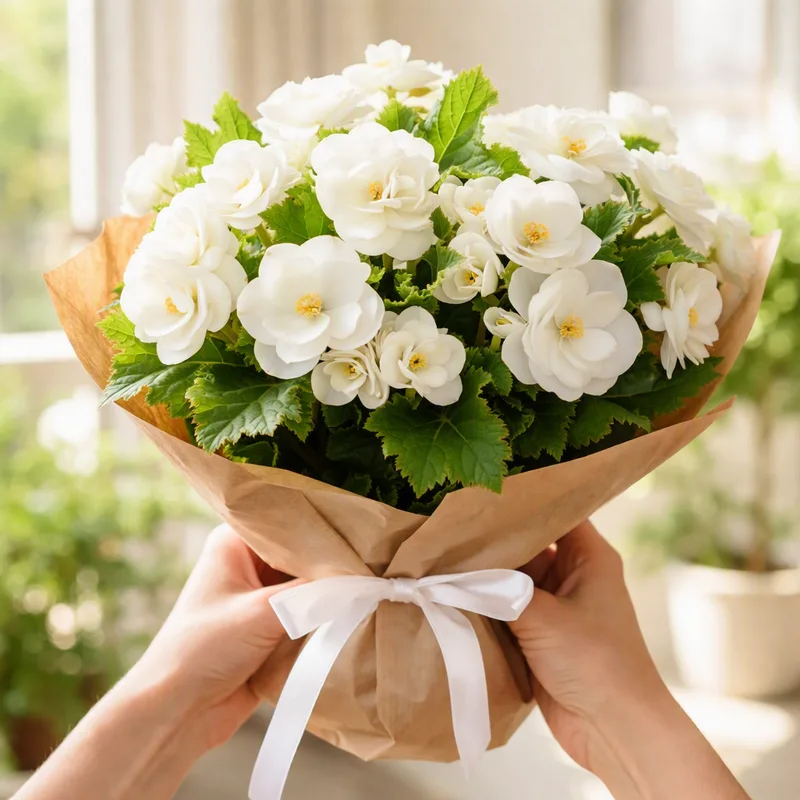 Begonia – biała – zdjęcie 3