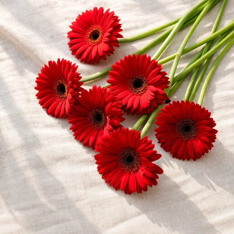 Gerbera – czerwona – zdjęcie 4