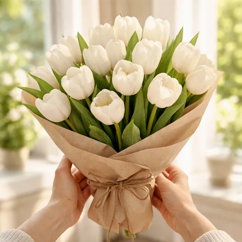 Tulipan – biały – zdjęcie 3